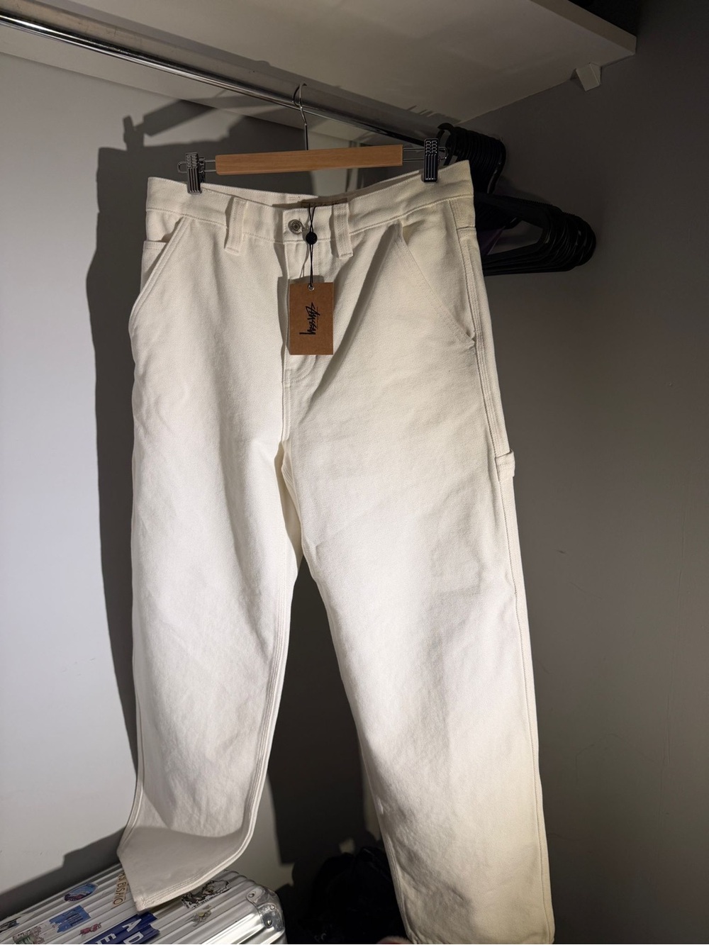 Stussy Cream Straight-Leg Chinos